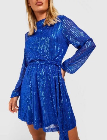 Rochie mini Boohoo, albastru