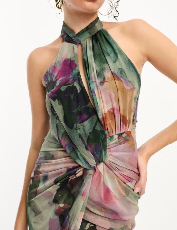 Rochie midi ASOS, mix culori