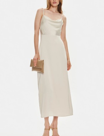 Rochie maxi Vila, crem