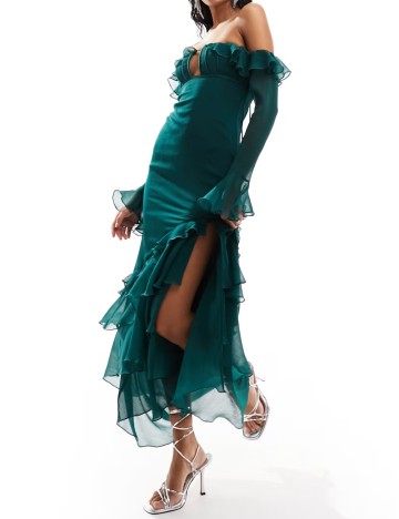 Rochie maxi ASOS, verde