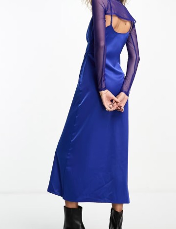Rochie midi Heartbreak, albastru