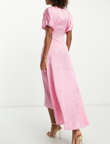 Rochie midi ASOS, roz