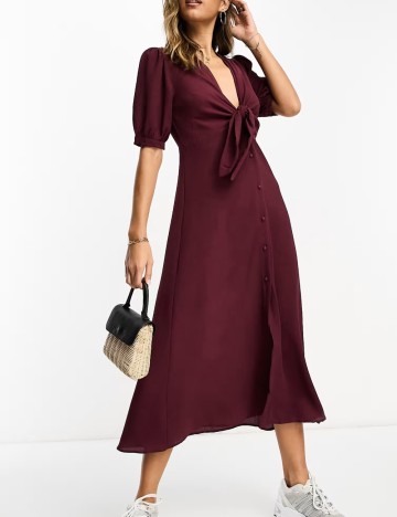 Rochie midi ASOS, vișiniu