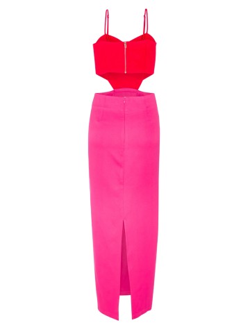 Rochie midi NEVER FULLY DRESSED, mix culori