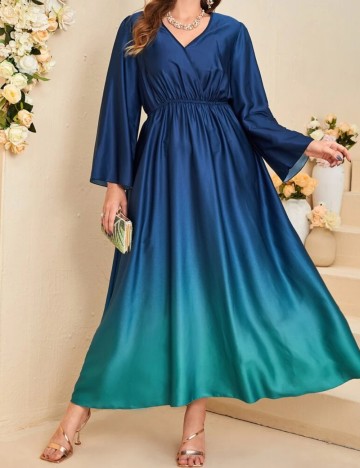 Rochie maxi Shein Curve+, mix culori
