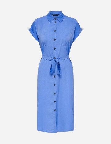 Rochie tip cămașă Only, albastru