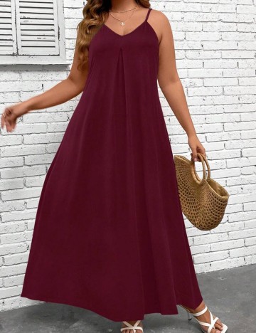 Rochie maxi Shein Curve+, vișiniu