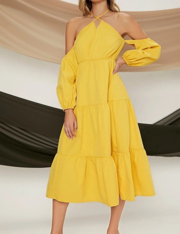 Rochie midi Shein, galben