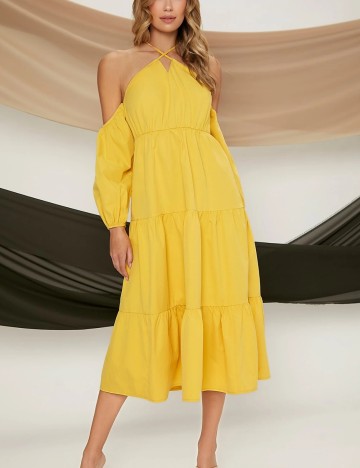 Rochie midi Shein, galben