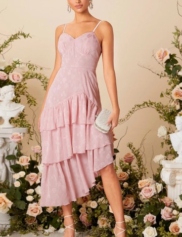 Rochie midi Shein, roz