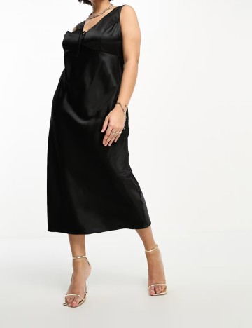 Rochie midi ASOS, negru