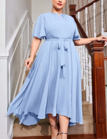 Rochie midi Shein Curve+, albastru
