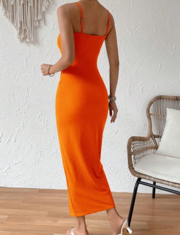 Rochie midi Shein, portocaliu