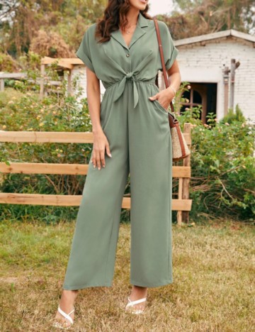 Salopetă lungă Emery Rose by Shein, verde