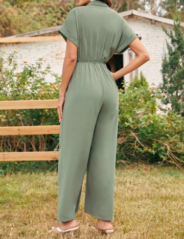 Salopetă lungă Emery Rose by Shein, verde