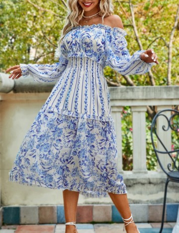 Rochie midi Shein, mix culori
