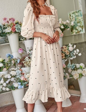 Rochie midi Shein, crem