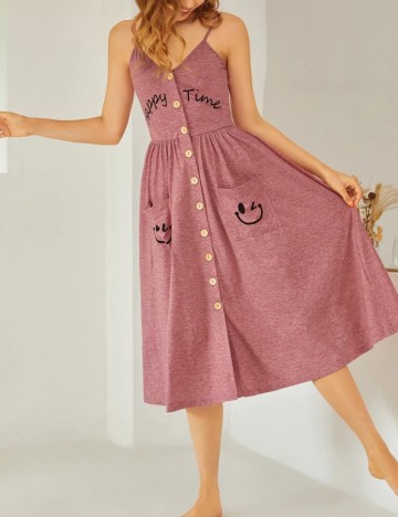Rochie midi Shein Curve+, roz