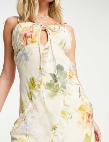 Rochie maxi HOPE & IVY, crem