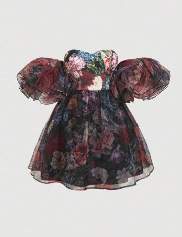 Rochie mini Shein Curve+, mix culori