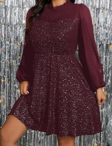 Rochie mini Shein Curve+, vișiniu