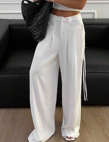Pantaloni Shein, alb