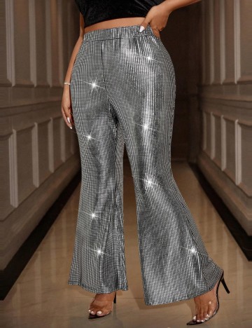 Pantaloni Shein Curve+, gri