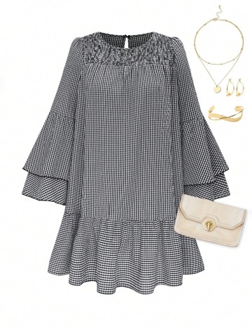 Rochie mini Shein Curve+, mix culori