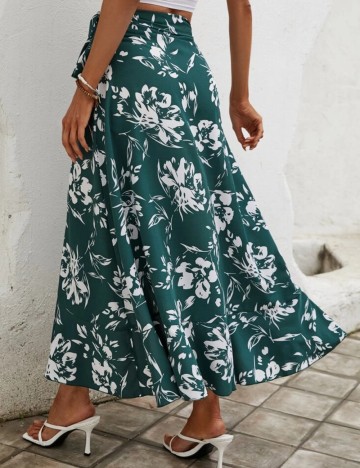 Fustă midi Shein Curve+, verde