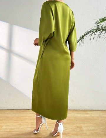 Rochie maxi Shein, verde maslin