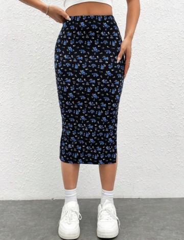 Fustă midi Shein, mix culori