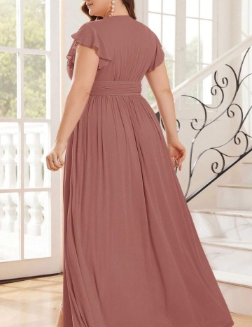 Rochie maxi Shein Curve+, roz