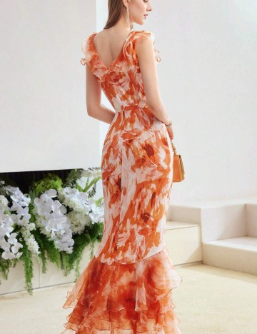 Rochie maxi MOTF by Shein, portocaliu