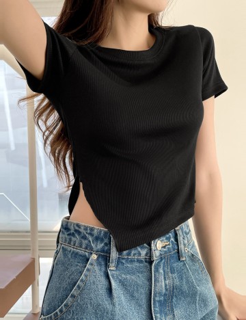 Tricou DAZY by Shein, negru