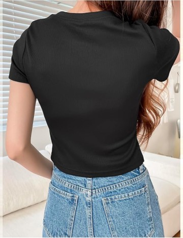 Tricou DAZY by Shein, negru