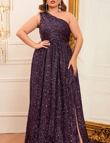 Rochie de ocazie Shein Curve+, mov