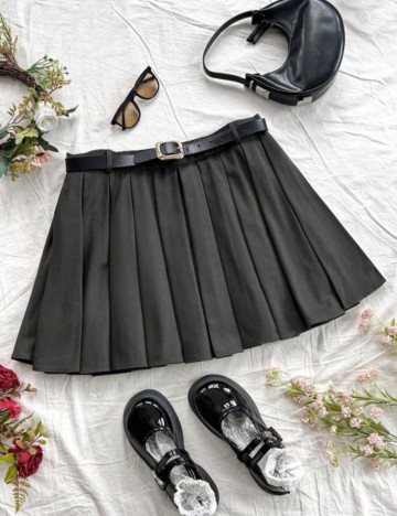 Fustă Pantalon Shein Curve+, gri