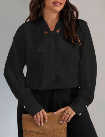 Cămașă Shein Curve+, negru