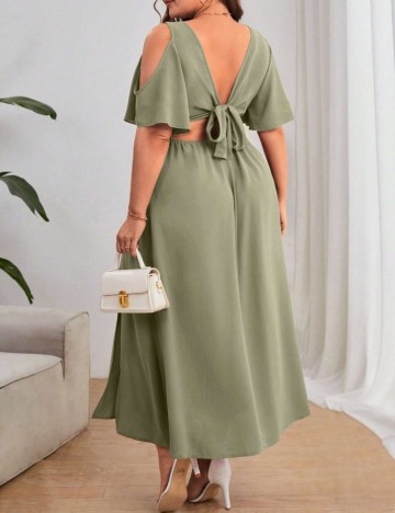Rochie maxi Shein Curve+, verde