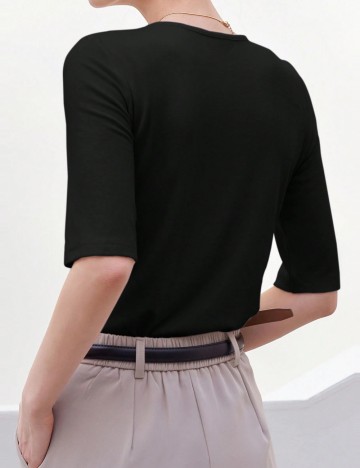 Tricou DAZY / LESS by SHEIN, negru