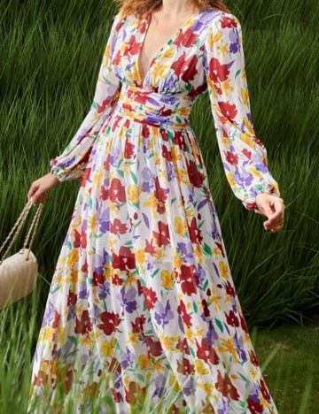 Rochie maxi Shein, mix culori