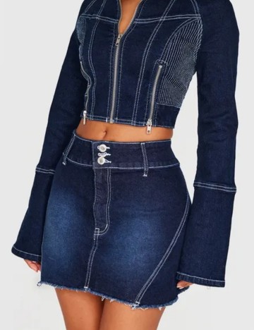 Fustă de blugi PRETTYLITTLETHING, albastru