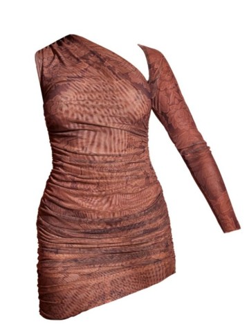 Rochie mini PRETTYLITTLETHING, maro