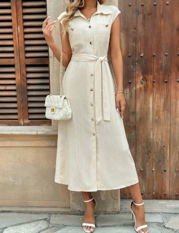 Rochie maxi Shein, crem