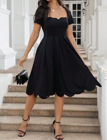 Rochie midi Shein Curve+, negru