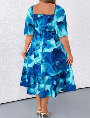 Rochie midi Shein Curve+, albastru