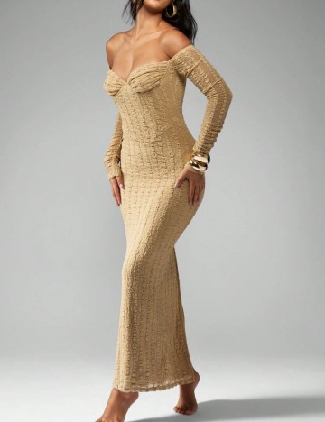 Rochie maxi Missguided by Shein, bej