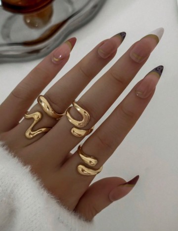 Set inele Shein, auriu