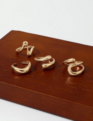 Set inele Shein, auriu