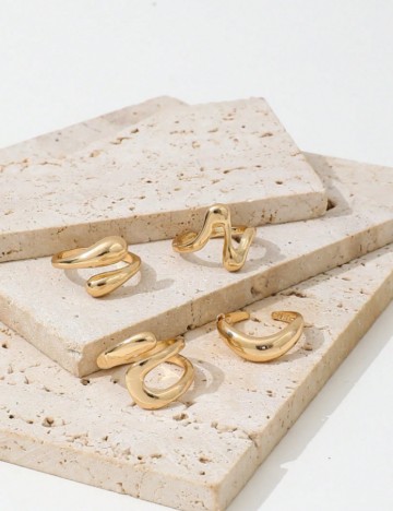 Set inele Shein, auriu